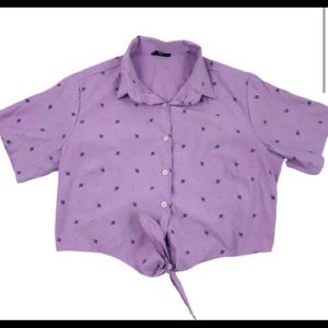 sister jane cropped button down shirt